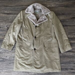 VTG MAINE GUIDE CONGRESS TRAVEL Pile Fur Jacket Parka Peacoat USA Made Men 40